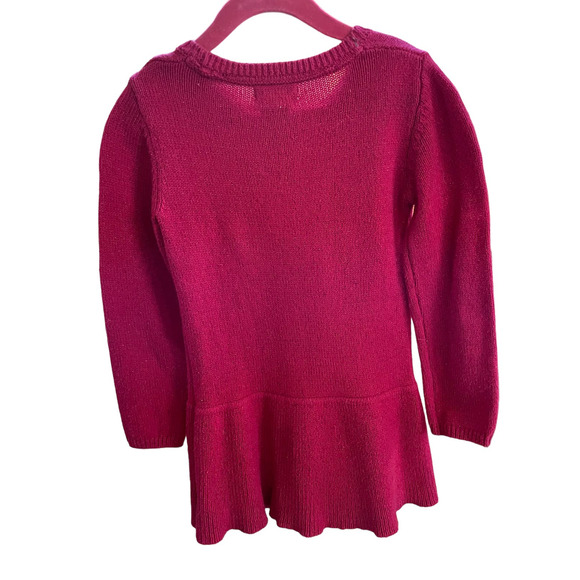 Bapster and Mimi Kids Girls Red Sweater Poodle Dress Crewneck Long Sleeve M - Picture 5 of 8